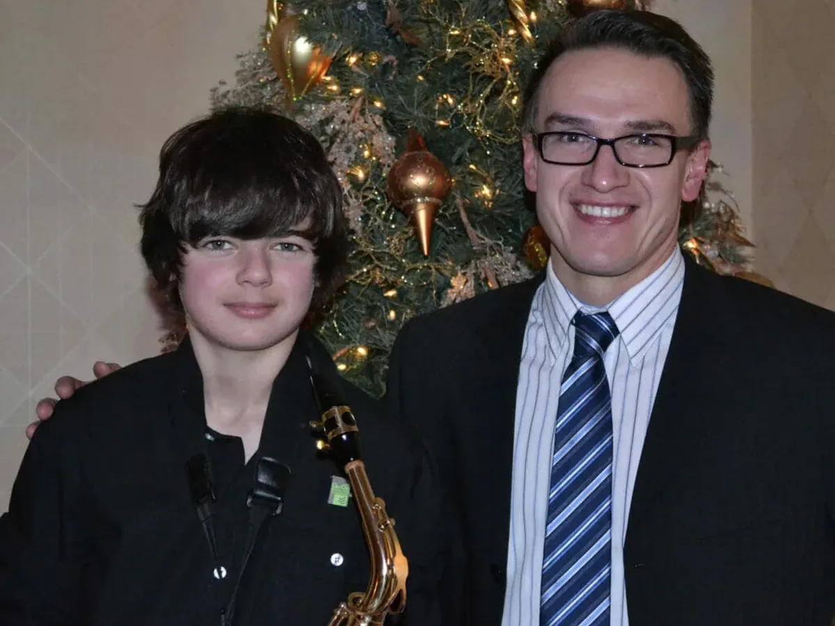 Saxophone lesson at Morningside School of Music