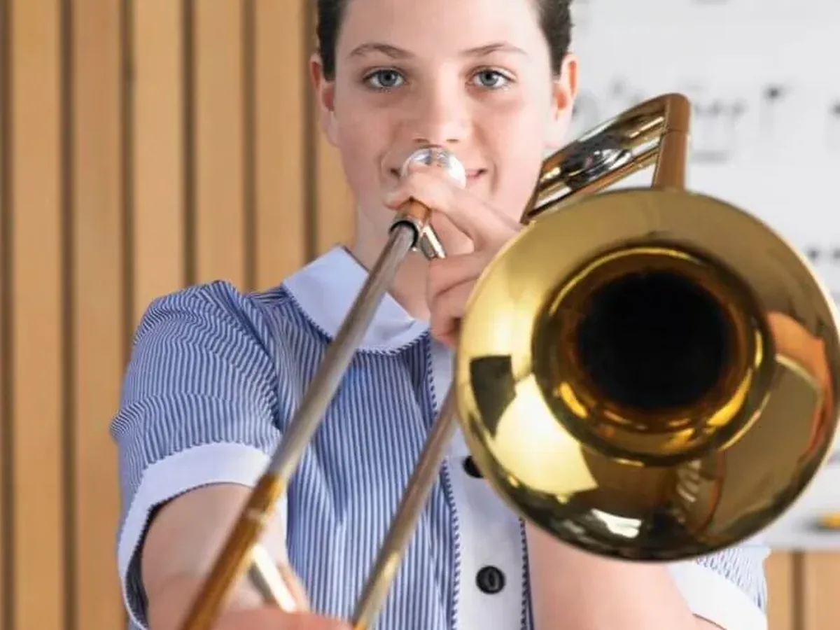 Trombone student at Morningside School of Music